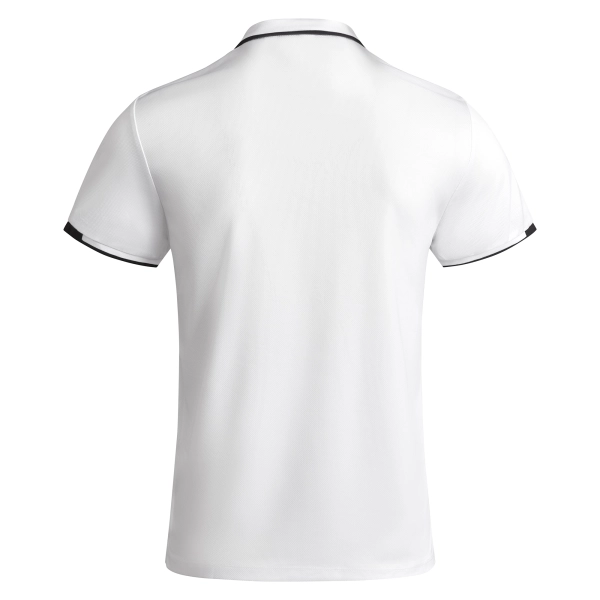 Męska elegancka koszulka polo biała czarne wstawki roz. 3XL